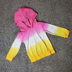 NWT Garanimals Pink White Yellow Gradient Toddler Girl Pullover Hoodie